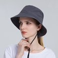 thumbnail image 2 of Women Sun Hat Wide Brim Protection Beach Hat Adjustable Bucket Hat Summer Hats, 2 of 4
