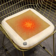 Amzcrzy Winter Heating Pad USB Powered Portable Heated Seat Cushion Washable Seat Cushion Classroom Dormitory Household Heating Chair Cushion For Long Time Sitting Nylon Spandex Electric Heating Pad