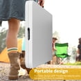 thumbnail image 3 of DEXTRUS Table Pliante de 8 Pi, Plastique Robuste avec Poignée de Transport, Blanc, 3 of 6