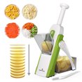 thumbnail image 1 of ONCE FOR ALL Mandoline Food Slicer, Stainless Steel Adjustable Vegetable Slicer Chopper, Multifunctional Onion Potato Garlic Cucumber Cutter for Kitchen, Green, 1 of 7