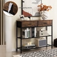 thumbnail image 2 of Costway Table Console d'Entrée pour Sofa avec 2 Tiroirs pour Entrée Salon Brun Rustique, 2 of 10
