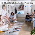 thumbnail image 2 of Extension Cord 25 ft & 2 Prong Power Strip, Extra Long Extension Cord, Power Strip Long Cord, Compact Power Strip with USB Ports,2 Prong to 3 Prong Outlet Adapter, 5 ft2 Prong Extension Cord, 2 of 8