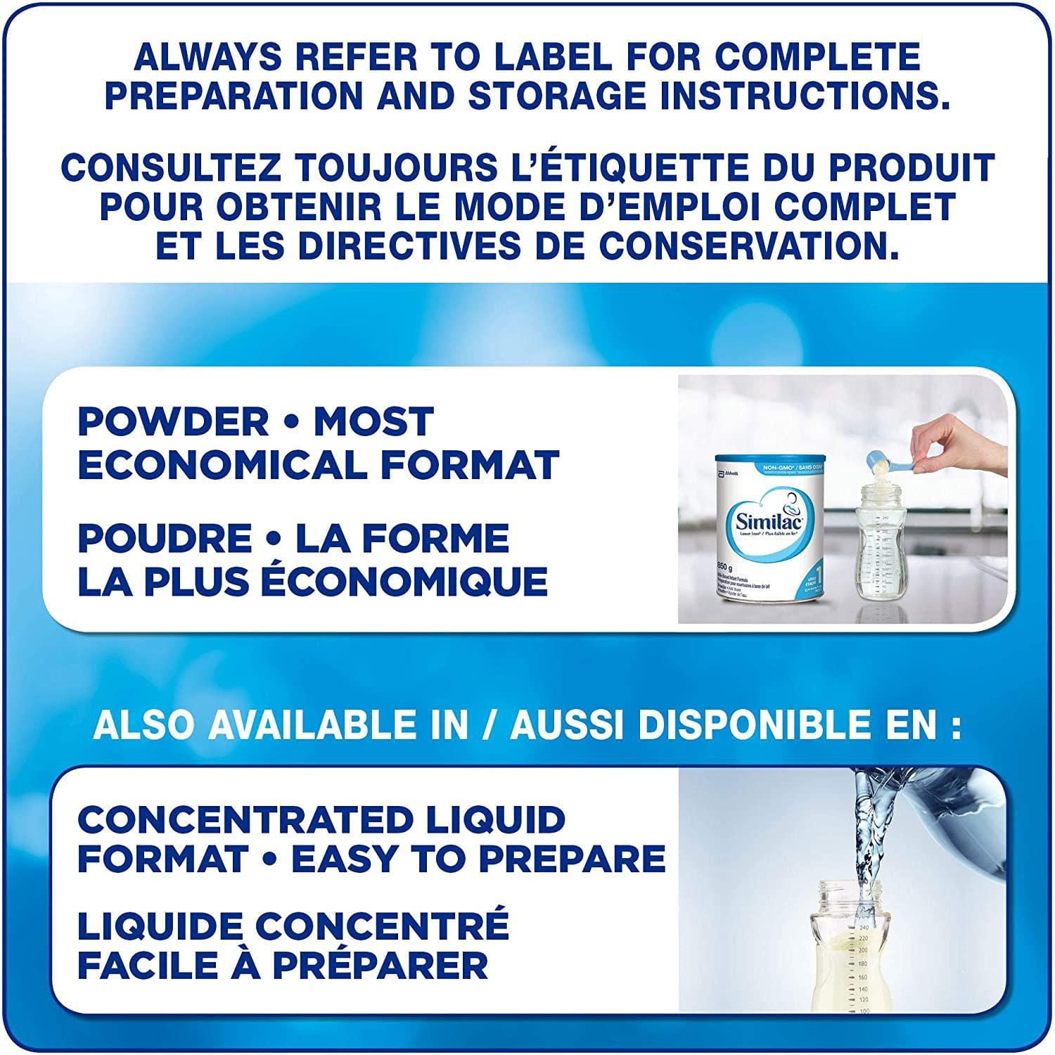 Similac Lower Iron Non-GMO Baby Formula Powder, Newborn Formula, 0+ Months, 850 grams