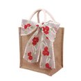 thumbnail image 2 of Linen Gift Bag Qixi Festival Handbag | Beige Preshrunk Linen Fabric | 9 Inch Reusable Christmas Candy Gift Wrap Tote | Sturdy Rope Handle | Holiday Decor Storage Bag, 2 of 6