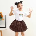 thumbnail image 2 of KIHOUT Clearance Toddler Girls Cute Party Dance Solid Color Net Yarn Sequins Stars Tulle, 2 of 5