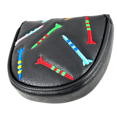 thumbnail image 3 of Magnetic Golf Putter Cover PU Mallet Putter Cover Magnetic Closure Golf Head Cover Portable Golf Putter Cover Black, 3 of 5