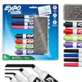 thumbnail image 1 of EXPO Dry Erase Markers, Low Odour Ink, Fine & Chisel Tip, Assorted Colours, 9 Piece Set (w/ Eraser), 1 of 6