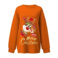 thumbnail image 5 of Chandail de Noël pour Femmes 2023 Mode Manches Longues Col Rond Imprimé de Noël Hauts Amples Blouse Chandails en Liquidation, 5 of 5