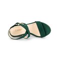 thumbnail image 4 of BLISSFUL STEP Chaussures pour Femmes Sandales Espadrilles à Talon Compensé Slingback à Brides Croisées Vert 10, 4 of 8