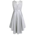 thumbnail image 2 of AAMILIFE Robe Princesse Sans Manches pour Filles en Dentelle Florale et Tulle pour Mariée, Mariage, Bal, Fête, Tenue de Cérémonie, 2 of 5