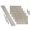 thumbnail image 1 of Fasade Traditional Style 4 Decorative Vinyl Backsplash Kit 15 sq ft Vintage Metal, 1 of 6