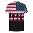 thumbnail image 4 of Mefallenssiah T-Shirt à Manches Courtes pour Homme Homme Décontracté Col Rond Populaire Impression Drapeau Numérique 3D Chandail Entraînement Physique Sport Manches Courtes T-Shirt Blouse Vert, 4 of 4