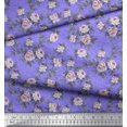 thumbnail image 3 of Soimoi Rayon Fabric Leaves & Rose Floral Decor Fabric Printed Yard 42 Inch Wide, 3 of 3