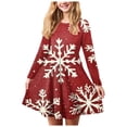 thumbnail image 1 of Splozh Robe de Noël pour Fille Robe pour Tout-Petit Fille Robe de Noël pour Fille Imprimé Bal Fête Fête de Noël Robes pour Fille Rose Pâle, 4-5 Ans, 1 of 5