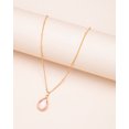 thumbnail image 1 of Collier en Forme de Goutte avec Pierre de Naissance Rose Clair d'Octobre Goldtone, 1 of 2