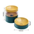 thumbnail image 2 of Aliments pour Animaux de Compagnie Élevés et Bols d'Eau Protection du Cou Automatique Grande Capacité une Pièce Bol pour Animaux de Compagnie pour Chats Chiens Vert, 2 of 5