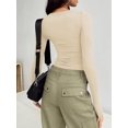 thumbnail image 3 of ORUYROP Womens Long Sleeve Fall Fashion 2023 Crop Tops Basic Layering Workout Slim Fitted T Shirts Y2K Tops, 3 of 5