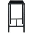 thumbnail image 3 of vidaXL 7 Piece Garden Bar Set with Cushions Poly Rattan Black, 3 of 5