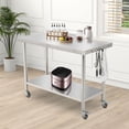 thumbnail image 2 of BeesClover Stainless Steel Table for Prep & Work with Backsplash, Kitchen Heavy Duty Table with Adjustable Under Shelf and Foot for Restaurant, Home and Hotel, 2 of 6