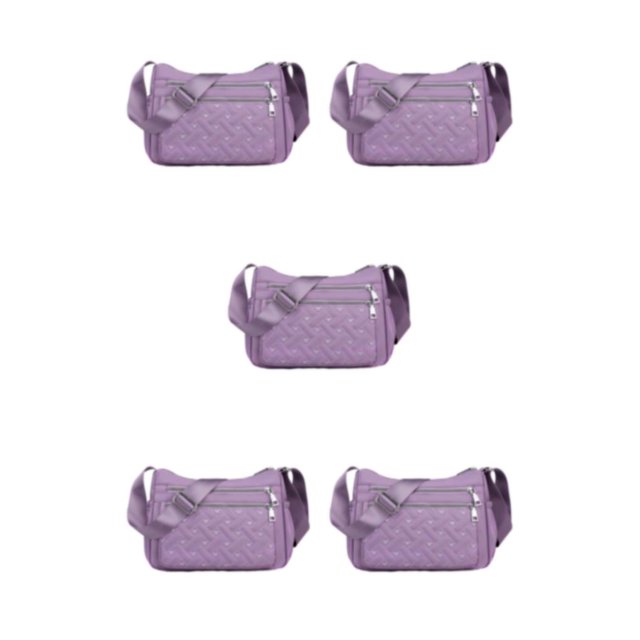Maytalsory Crossbody Bag Premium For Multipurpose Large Capacity Polyester Messenger Bag Premiun Multiple Occations Gift light purple 5Set