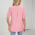 thumbnail image 4 of Birdeem T-Shirts à Manches Courtes Décontractés pour Femmes à Col en V Ajouré, 4 of 6