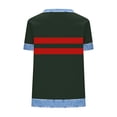 thumbnail image 4 of Jienlioq Hauts Courts pour Femmes avec Manches Mode Décontractée pour Femmes Col Rond Couleur Unie T-Shirt Blouse à Manches Courtes Haut Ample Vert Armée TG, 4 of 5