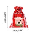 thumbnail image 2 of Christmas Decorations Clearance！Drawstring Christmas Gift Bag Candy Party Santa Snowman Wrapping Bag Plastic Bag, 2 of 2