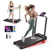 RHYTHM FUN Treadmill for Home and Office, 2.5HP Folding Walking Pad with Adjustable Incline, 0.5-5 MPH, APP Control and LED Display
