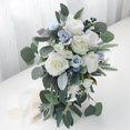 thumbnail image 4 of thinsony Bridal Bouquet Handmade Silk Flower for Valentine'S Day French Wedding, 4 of 5