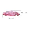 thumbnail image 2 of Unique Bargains 25mm Flat Back Round Acrylic Rhinestones, 100 Pack Plastic Circle Gems for Jewelry Making Costume, Pink, 2 of 6