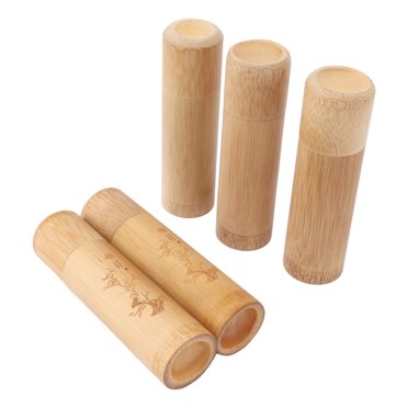 Contenant à Thé, 5 Pcs Boîte de Rangement de Voyage 12cm en Bambou pour Professionnels