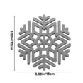 thumbnail image 3 of Cagogo under $5 Snowflake Placemats, Snowflake Dining Table Mats Heat Insulating Mats, Geometric Snowflake Pattern Bowl Mats, Kitchen Hollow Out Saucer Placemats, 3 of 6