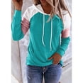 thumbnail image 2 of Ketyyh-chn99 T-Shirts Femmes Mode Tendance Ample Mignon T-Shirt à Manches Longues Col Rond pour Femmes Bleu,2TG, 2 of 4