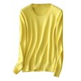 thumbnail image 1 of AherBiu Womens Long Sleeve Tops Basic Layer Top Tees Shirt Solid Color Crewneck Comfy Blouse, 1 of 3