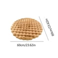 thumbnail image 3 of Cream Wind Round Carpet Sofa Round Floor Mat Living Room Tea Table Velvet 23.62x23.62 Inches, 3 of 6