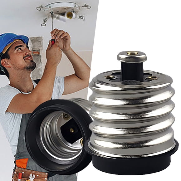 Convertisseur de Douille à Baïonnette à Vis de la Catégorie sous-Rembourrée pour la Maison, Adaptateur E40 vers E27 pour Ventilateurs de Plafond, Lustres, Utilisation Efficace à DEL et à Incandescence