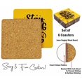 thumbnail image 4 of Inkdotpot Set of 6 Drink Coasters DecorativeNon,SlipCork Base4-inch Square PrintedCoastersEasy Clean- Quotes, 4 of 8