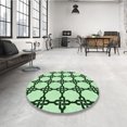 thumbnail image 4 of Ahgly Company Machine Washable Indoor Rectangle Transitional Mint Green Area Rugs, 3' x 5', 4 of 7