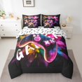 thumbnail image 2 of Erosebridal Video Game Bedding Sets Twin Size,Geometric Hexagon Comforter Sets with Sheets,Gradient Decor,Reversible,7pcs, 2 of 5