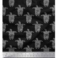 thumbnail image 1 of Soimoi Silk Fabric Turtle Block Print Fabric by Yard 42 Inch Wide, 1 of 3