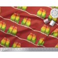 thumbnail image 3 of Soimoi Moss Georgette Fabric Branch & Colorful Parrot Bird Printed Craft Fabric by The Yard 42 Inch Wide, 3 of 3