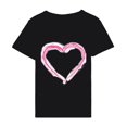 thumbnail image 4 of Pisexur T-shirt de la Saint-Valentin Haut T-shirt de la Saint-Valentin pour Femme Amour Imprimé T-shirt à Manches Courtes Haut à Manches Courtes Col Rond Haut/chemise, 4 of 5