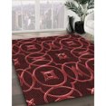 thumbnail image 3 of Ahgly Company Machine Washable Indoor Rectangle Transitional Fire Brick Red Area Rugs, 3' x 5', 3 of 7