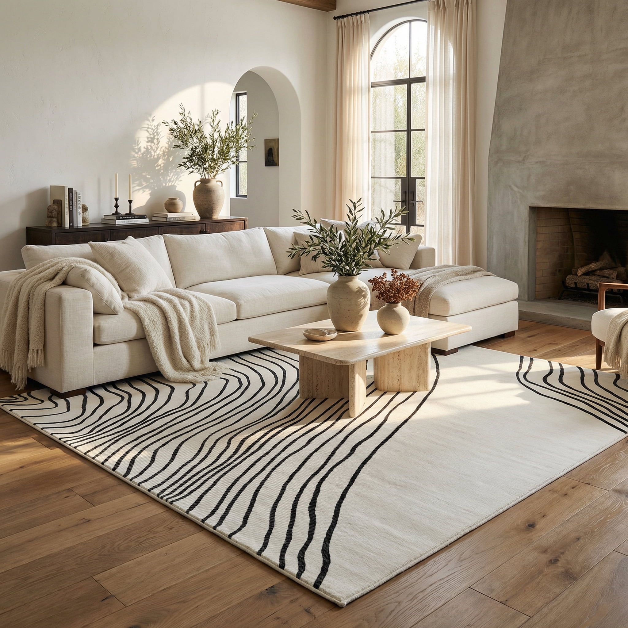 Rug Branch Minimalist Abstract Indoor Area