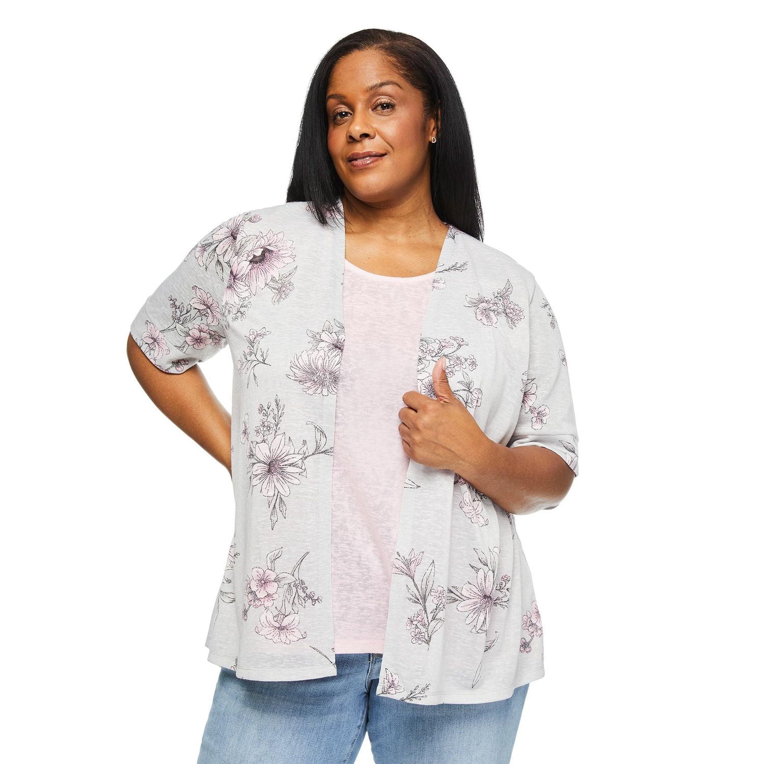 Iyla Women's Plus Hacci Fooler Top