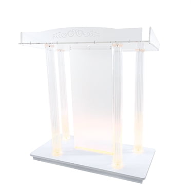 FixtureDisplays Deluxe LED Lighted Church Pulpit 47.4 inches, with LED lights and 110-240V plug, Golden