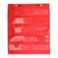 thumbnail image 1 of Tableau de Poche, Poches Transparentes Usage Unique Polyester PVC Magnétique 5 Rangées Tableau de Poche pour Activités pour Étudiants pour École Rouge, 1 of 8