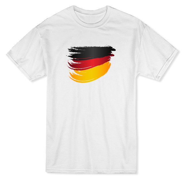 T-shirt pour Homme à Coups de Drapeau de l'Allemagne