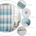 thumbnail image 4 of Meitianfacai Rideau de Douche Tissé avec 12 Crochets à Double Face pour Salle de Bain, Tissu Polyester Robuste, Rideau de Douche (Bleu), 4 of 6