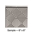 thumbnail image 1 of Fasade Miniquattro Vinyl Backsplash Panel Brushed Nickel 6x6 Inch Sample, 1 of 5